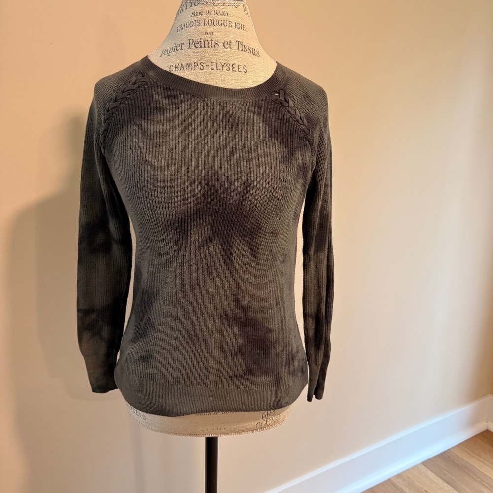 American Eagle Women's Green Tie Dye Sweater Size S